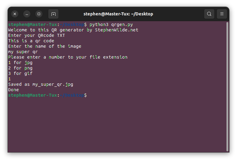 QRcode Generator Python